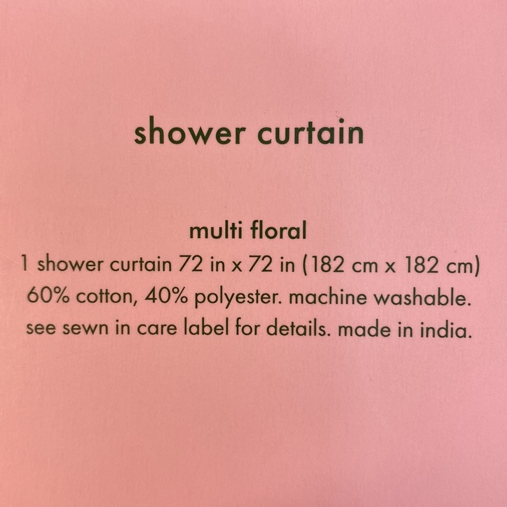 Kate, Spade, Multi floral, fabric shower curtain - Picture 4 of 5